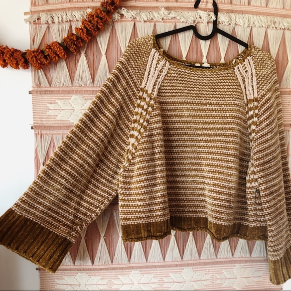 Anthropologie Moth Striped Chenille Sweater - Picture 2 of 4